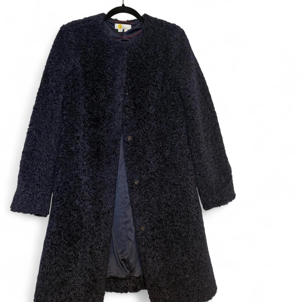 Boden Women's Navy Teddy Coat